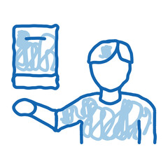 Poster - book consultant doodle icon hand drawn illustration