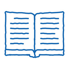 Poster - open book doodle icon hand drawn illustration
