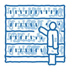 Poster - human choice doodle icon hand drawn illustration