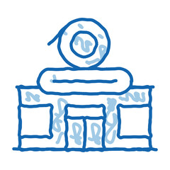 Poster - record shop doodle icon hand drawn illustration