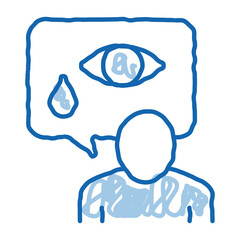 Poster - human tears doodle icon hand drawn illustration