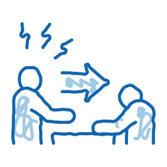 Poster - reprimand man doodle icon hand drawn illustration