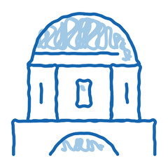 Canvas Print - classical greek building dome doodle icon hand drawn illustration