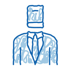 Poster - legal representative doodle icon hand drawn illustration