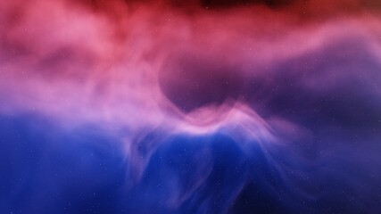 nebula gas cloud in deep outer space, colorful space background with stars