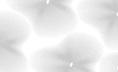 Poster - Abstract gray wavy lines background. Modern texture decoration element. Minimal topographic line contour map. Vector