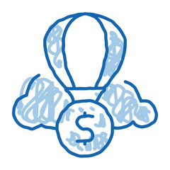 Poster - balloon payment doodle icon hand drawn illustration