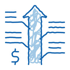 Poster - exchange rate appreciation doodle icon hand drawn illustration