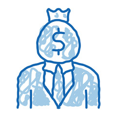 Poster - investor doodle icon hand drawn illustration
