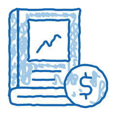 Poster - growth up investing book doodle icon hand drawn illustration