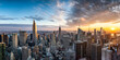 © JCB - Manhattan skyline panorama at sunset, New York City, USA
