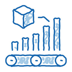 Poster - package in stock doodle icon hand drawn illustration