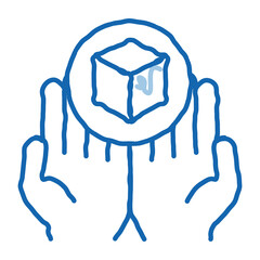 Poster - hand delivery doodle icon hand drawn illustration
