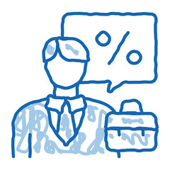 Poster - realtor for profit interest doodle icon hand drawn illustration