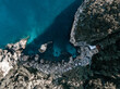 Grecka zatoka nad morzem z lotu ptaka