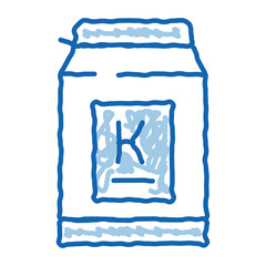 Sticker - can of kefir doodle icon hand drawn illustration