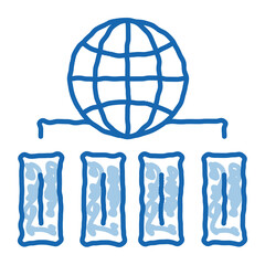 Aufkleber - world distribution doodle icon hand drawn illustration