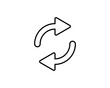 © Skiffcha - double reverse arrow, replace icon, exchange linear sign on white background - editable vector illustration eps10