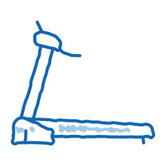 Poster - sports treadmill doodle icon hand drawn illustration