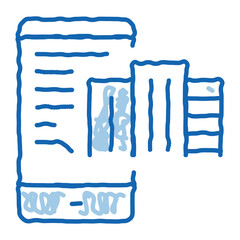 Poster - telephone mode of reality doodle icon hand drawn illustration