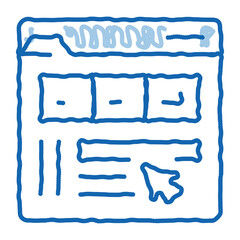 Fototapete - maker information folder doodle icon hand drawn illustration