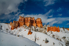 Winter Snows Cover The Hoodoos Of Bryce Canyon