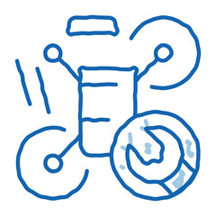 Poster - drone repair doodle icon hand drawn illustration