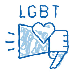 Sticker - lgbt loudspeaker doodle icon hand drawn illustration