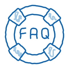 Canvas Print - webshop faq doodle icon hand drawn illustration