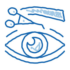 Canvas Print - eyelid surgery tool doodle icon hand drawn illustration