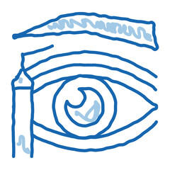 Sticker - eyelid surgery design phase doodle icon hand drawn illustration