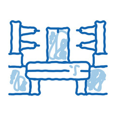 Poster - automation manufacturing doodle icon hand drawn illustration