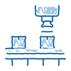 Poster - industry manufacturing doodle icon hand drawn illustration