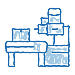 Poster - industrial manufacturing doodle icon hand drawn illustration