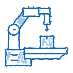 Poster - manufacturing technology doodle icon hand drawn illustration