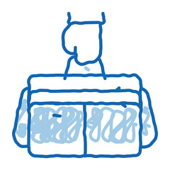 Poster - hand holding case doodle icon hand drawn illustration