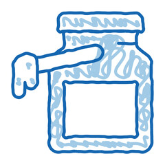 Canvas Print - wax bottle doodle icon hand drawn illustration