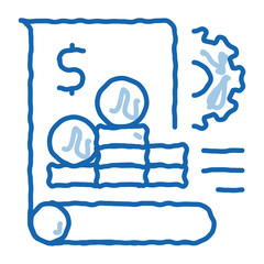 Poster - financial report doodle icon hand drawn illustration