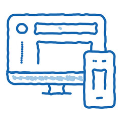 Poster - adaptive picture doodle icon hand drawn illustration