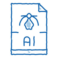 Poster - ai drawing figure doodle icon hand drawn illustration