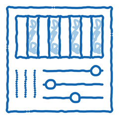 Poster - rgb color doodle icon hand drawn illustration