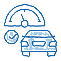 Poster - speed control doodle icon hand drawn illustration