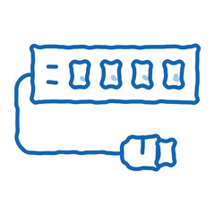Poster - modem internet device doodle icon hand drawn illustration