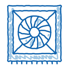 Poster - system fan computer component doodle icon hand drawn illustration