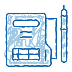 Poster - document policy doodle icon hand drawn illustration
