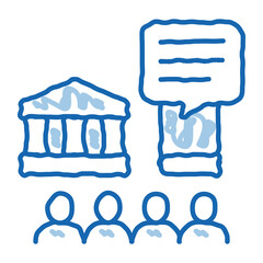 Poster - control policy doodle icon hand drawn illustration