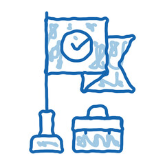 Poster - quality policy doodle icon hand drawn illustration