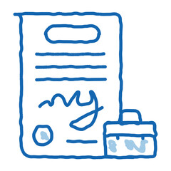 Poster - contract policy doodle icon hand drawn illustration