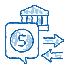 Poster - fiscal policy doodle icon hand drawn illustration