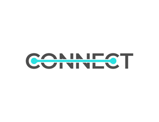 Wall Mural - Connect as Network Logo Vector